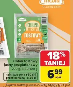 Carrefour Chleb tostowy jasny bezglutenowy oferta