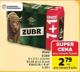 Carrefour Piwo ŻUBR oferta