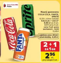 Carrefour Napój gazowany COCA-COLA, FANTA, SPRITE oferta