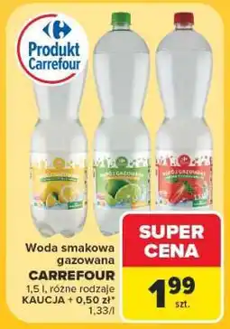 Carrefour Woda smakowa gazowana oferta