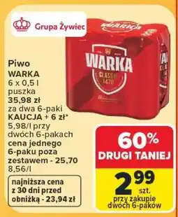 Carrefour Piwo Warka oferta