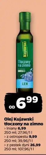 Netto Olej Kujawski tłoczony na zimno oferta