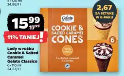 Netto Lody w rożku Cookie & Salted Caramel Gelato Classico oferta