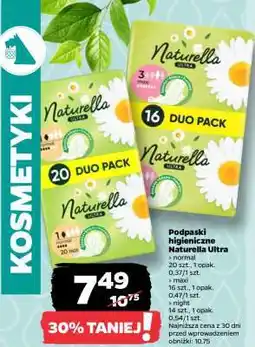 Netto Podpaski higieniczne Naturella Ultra oferta