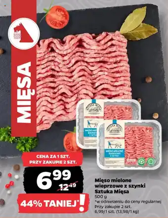 Netto Mięso mielone wieprzowe z szynki Sztuka Mięsa oferta