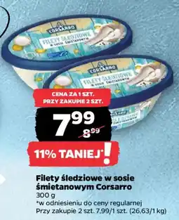 Netto Filety śledziowe w sosie śmietanowym Corsarro oferta