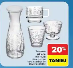 Carrefour Zastawa szklana linia FIORI oferta
