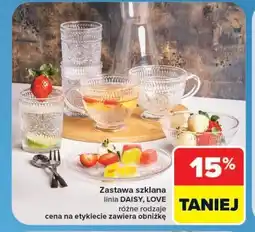 Carrefour Zastawa szklana linia DAISY, LOVE oferta