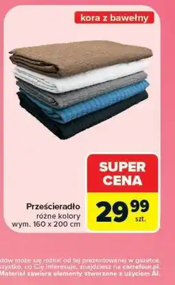 Carrefour Prześcieradło kora z bawełny oferta