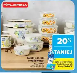 Carrefour Kubki i garnki emaliowane FLORINA oferta