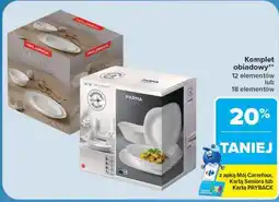 Carrefour Komplet obiadowy 12 elementów lub 18 elementów oferta