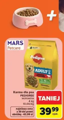 Carrefour Karma dla psa Pedigree wołowina oferta