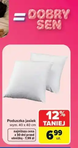Carrefour Poduszka jasiek wym. 40 x 40 cm oferta