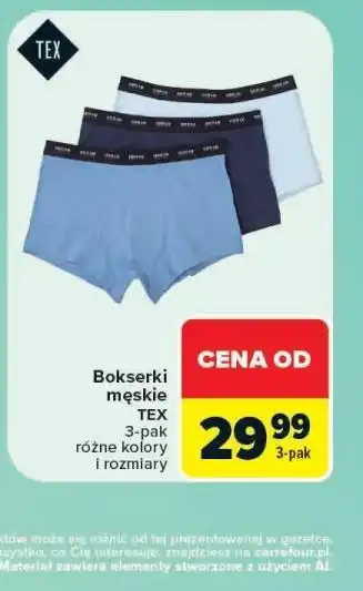 Carrefour Bokserki męskie TEX 3-pak oferta