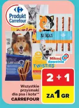 Carrefour Wszystkie przysmaki dla psa i kota CARREFOUR oferta