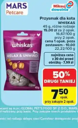 Carrefour Przysmak dla kota Whiskas oferta