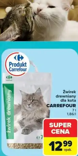 Carrefour Żwirek drewniany dla kota CARREFOUR oferta
