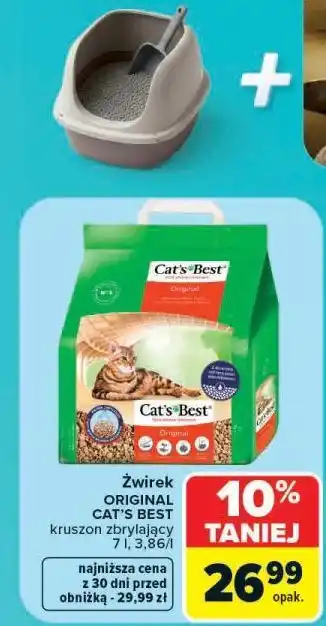 Carrefour Żwirek ORIGINAL CAT'S BEST kruszon zbrylający oferta