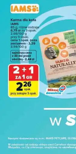 Carrefour Karma dla kota IAMS NATURALLY oferta