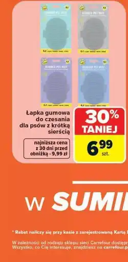 Carrefour Łapka gumowa do czesania dla psów z krótką sierścią oferta