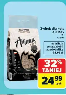 Carrefour Żwirek dla kota ANIMAX oferta