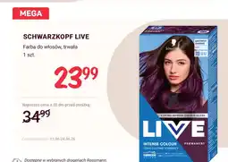 Rossmann Farba do włosów Schwarzkopf Live oferta