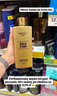 Dino Perfumowany żel pod prysznic Natigo Men Gold Code oferta