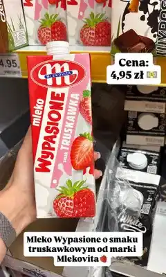 Dino Mleko Mlekovita Wypasione smak truskawka oferta