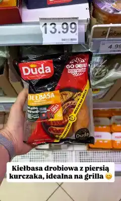 Dino Kiełbasa drobiowa z piersią kurczaka Duda oferta
