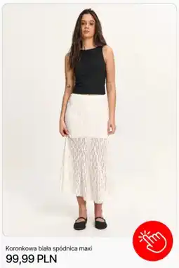 Cropp Spódnica damska koronkowa biała maxi Cropp oferta