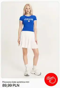 Cropp Spódnica mini plisowana biała Cropp oferta