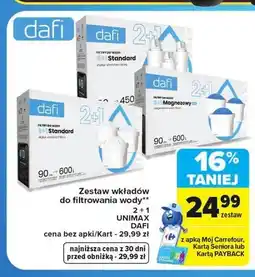 Carrefour Zestaw wkładów do filtrowania wody Dafi Unimax 2+1 oferta