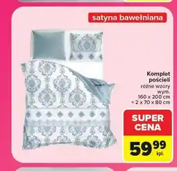 Carrefour Komplet pościeli satyna bawełniana oferta