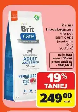 Carrefour Karma dla psa Brit Care Adult Large Breed Lamb oferta