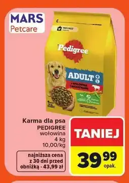 Carrefour Karma dla psa Pedigree Adult z wołowiną i warzywami oferta