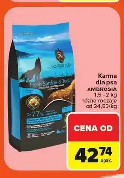 Carrefour Karma dla psa Ambrosia Fresh Sardine & Tuna oferta