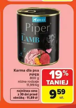 Carrefour Karma dla psa Piper Lamb with Carrot oferta