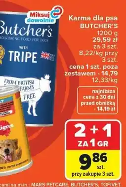 Carrefour Karma dla psa Butcher's Tripe oferta