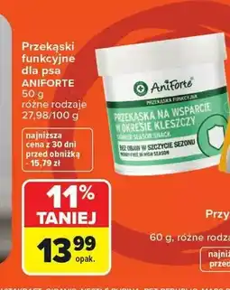 Carrefour Przekąski funkcjonalne dla psa AniForte na wsparcie w okresie kleszczy oferta