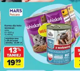 Carrefour Karma dla kota Whiskas miks 4-pak oferta