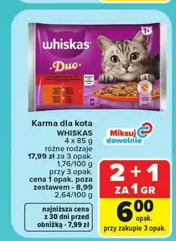 Carrefour Karma dla kota Whiskas Duo 4-pak oferta