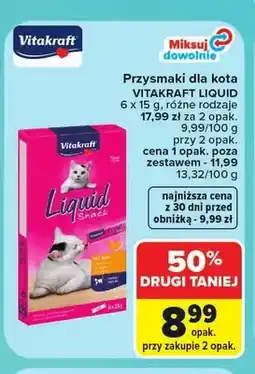 Carrefour Przysmaki dla kota Vitakraft Liquid 6-pak oferta