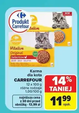 Carrefour Karma dla kota Carrefour Vitalive Original Selection 12-pak oferta