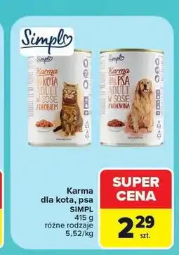 Carrefour Karma dla kota Simpl z drobiem oferta