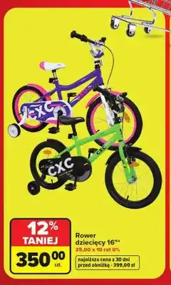 Carrefour Rower dziecięcy CXC 16 oferta