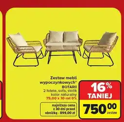 Carrefour Zestaw mebli wypoczynkowych BOTARII oferta