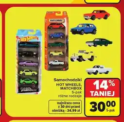 Carrefour Samochodziki Hot Wheels 5-pak oferta