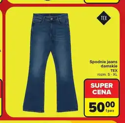 Carrefour Spodnie jeans damskie TEX oferta