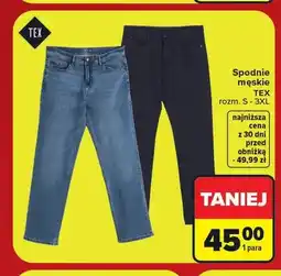 Carrefour Spodnie męskie TEX oferta