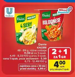 Carrefour Danie Makaron Bolognese Knorr oferta
